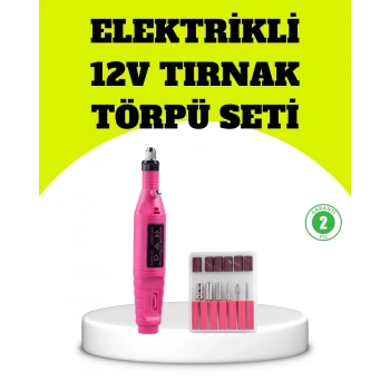 Mey İthalat® Elektrikli Manikür Pedikür Törpü Seti 6 Başlıklı