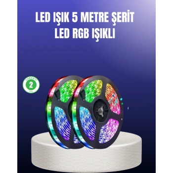 Mey İthalat® Enerji Tasarruflu RGB Şerit LED 5 Metre