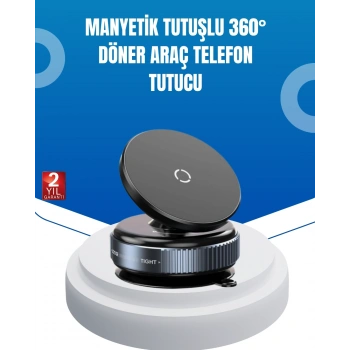 Mey İthalat® Evrensel Manyetik Araç Telefon Tutucu 360° Döner Başlık