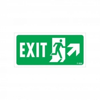 Mey İthalat® Exit Sağ Yukarı Uyarı Levhası 17,5x25 KOD:959