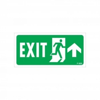 Mey İthalat® Exit Yukarı Sağ Ok İşaretli Uyarı Levhası 17,5x25 KOD:955