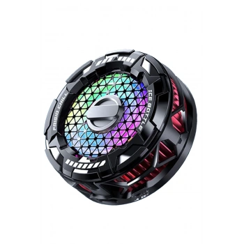 Mey İthalat®  FS02 15W RGB Radyatör Telefon Soğutucu Fan - Siyah