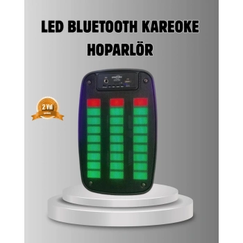 Mey İthalat® GTS 1793 Işıklı 6.5 İnç Kablosuz Hoparlör Bluetooth, USB ve FM Özellikli