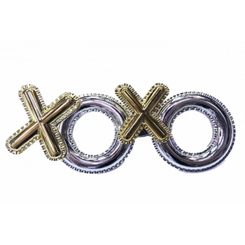 Mey İthalat® Gümüş Renk Xoxo Yazılı Parti Gözlüğü 17x7 cm