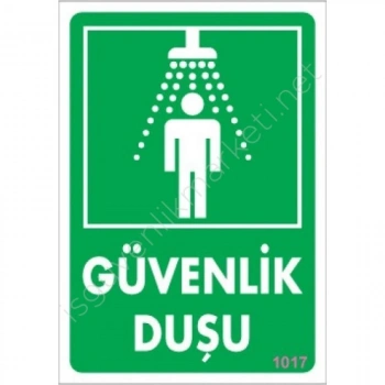 Mey İthalat® Güvenlik Duşu Uyarı Levhası 17,5x25 KOD:1017