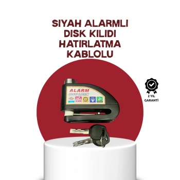 Mey İthalat® Güvenlik Sensörlü Alarmlı Disk Kilidi Motosiklet ve Bisiklet İçin