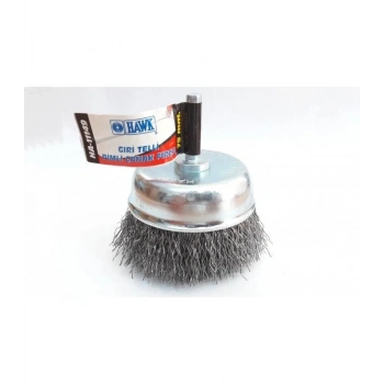 Mey İthalat® Hawk HA11147 Pimli Gri Tel Çanak Fırça 65 mm