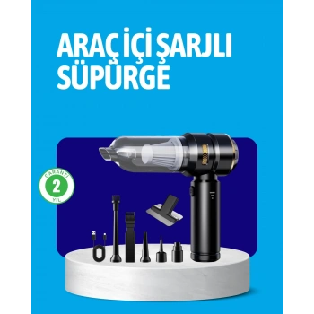 Mey İthalat® HEPA Filtreli Sessiz Çalışan Kablosuz Şarjlı Mini Süpürge