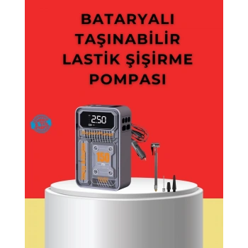 Mey İthalat® Hızlı Şişirme Güçlü Motorlu 150 PSI Araba Lastik Pompası