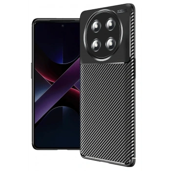 Mey İthalat®  Honor Magic 7 Lite Kılıf Auto Focus Karbon Kapak - Siyah