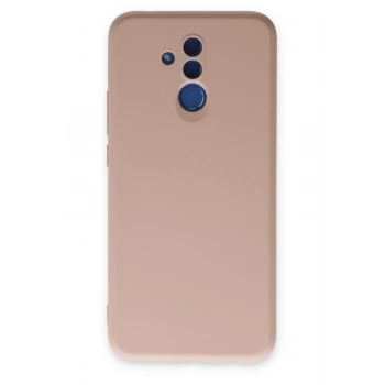 Mey İthalat®  Huawei Mate 20 Lite Kılıf Nano içi Kadife Silikon - Pudra