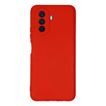 Mey İthalat®  Huawei Nova Y70 Kılıf Nano içi Kadife Silikon - Kırmızı