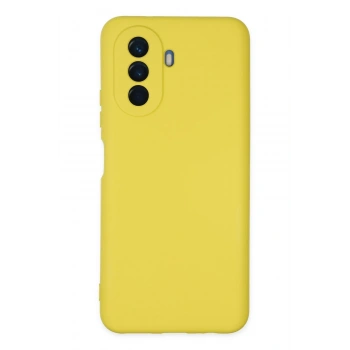 Mey İthalat®  Huawei Nova Y70 Kılıf Nano içi Kadife Silikon - Sarı