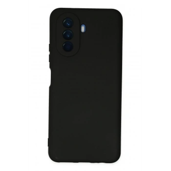 Mey İthalat®  Huawei Nova Y70 Kılıf Nano içi Kadife Silikon - Siyah