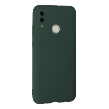 Mey İthalat®  Huawei P Smart 2019 Kılıf Nano içi Kadife Silikon - Koyu Yeşil