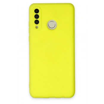 Mey İthalat® Huawei P30 Lite Kılıf Nano içi Kadife Silikon - Sarı