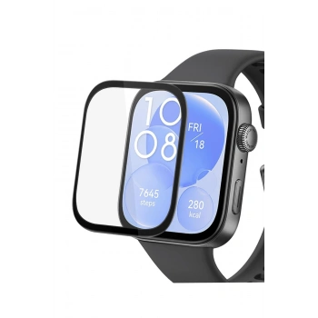 Mey İthalat®  Huawei Watch Fit 3 Polymer Nano Ekran Koruyucu - Şeffaf