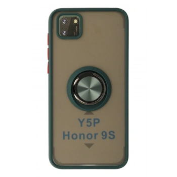 Mey İthalat®  Huawei Y5P Kılıf Montreal Yüzüklü Silikon Kapak - Yeşil