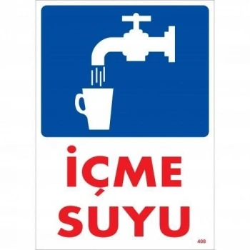 Mey İthalat® İçme Suyu Uyarı Levhası 25x35 KOD:408