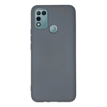 Mey İthalat®  İnfinix Hot 10 Play Kılıf Nano içi Kadife Silikon - Gri