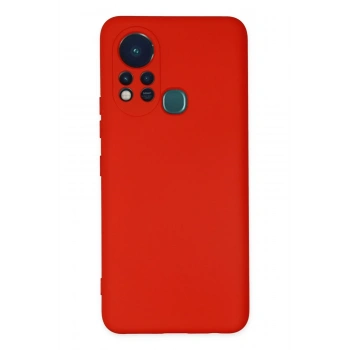 Mey İthalat®  İnfinix Hot 11s Kılıf Nano içi Kadife Silikon - Kırmızı