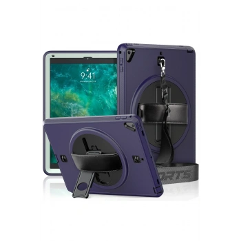 Mey İthalat®   iPad 5 Air 9.7 Kılıf Strap-C Otterbox Tablet Kapak - Lacivert