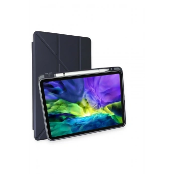 Mey İthalat®   iPad Air 4 10.9 Kılıf Kalemlikli Mars Tablet Kılıfı - Lacivert