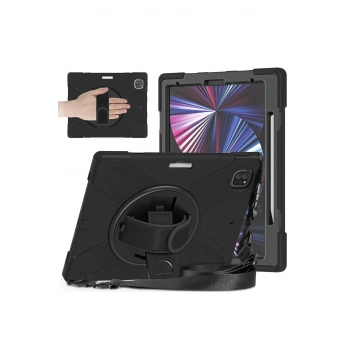 Mey İthalat®   iPad Pro 12.9 (2020) Kılıf Amazing Tablet Kapak - Siyah