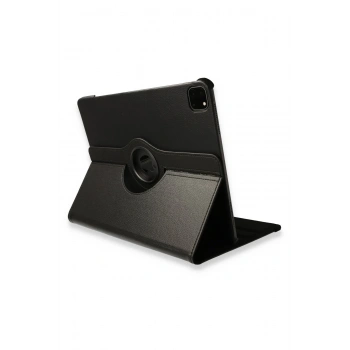 Mey İthalat®   iPad Pro 12.9 (2021) Kılıf 360 Tablet Deri Kılıf - Siyah