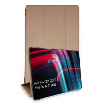 Mey İthalat®   iPad Pro 12.9 (2021) Kılıf Tablet Smart Kılıf - Rose Gold