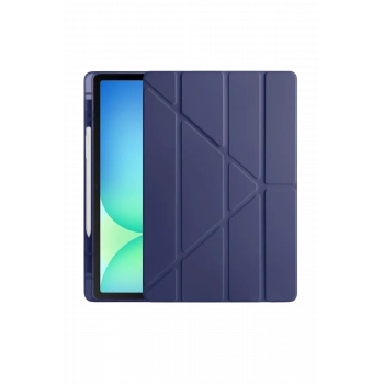 Mey İthalat®   iPad Pro 13 (2024) Kılıf Kalemlikli Hugo Tablet Kılıfı - Lacivert