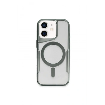 Mey İthalat®   iPhone 11 Kılıf Boyi Magsafe Silikon Kapak - Yeşil