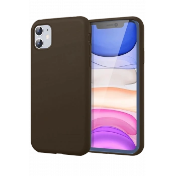 Mey İthalat®   iPhone 11 Kılıf First Silikon - Kahverengi