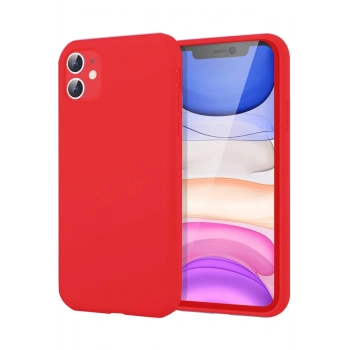 Mey İthalat®   iPhone 11 Kılıf First Silikon - Kırmızı