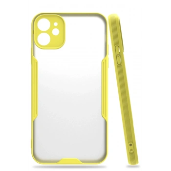 Mey İthalat®   iPhone 11 Kılıf Platin Silikon - Sarı