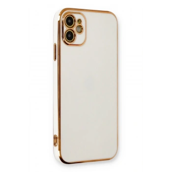 Mey İthalat®   iPhone 11 Kılıf Volet Silikon - Beyaz