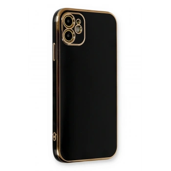 Mey İthalat®   iPhone 11 Kılıf Volet Silikon - Siyah