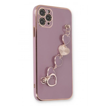 Mey İthalat®   iPhone 11 Pro Kılıf Esila Silikon - Mor