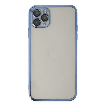 Mey İthalat®   iPhone 11 Pro Kılıf  Lensli Silikon - Açık Mavi