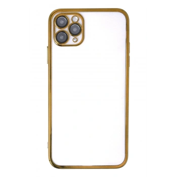 Mey İthalat®   iPhone 11 Pro Kılıf  Lensli Silikon - Gold