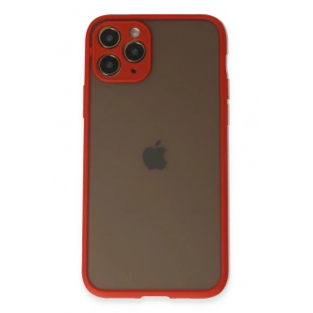 Mey İthalat®   iPhone 11 Pro Kılıf Montreal Silikon Kapak - Kırmızı