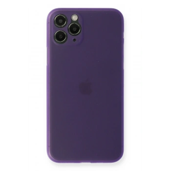 Mey İthalat®   iPhone 11 Pro Kılıf PP Ultra İnce Kapak - Mor