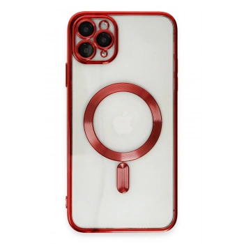 Mey İthalat®   iPhone 11 Pro Max Kılıf Kross Magneticsafe Kapak - Kırmızı
