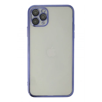 Mey İthalat®   iPhone 11 Pro Max Kılıf  Lensli Silikon - Mor