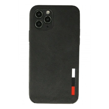 Mey İthalat®   iPhone 11 Pro Max Kılıf Loop Deri Silikon - Siyah