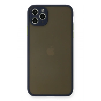 Mey İthalat®   iPhone 11 Pro Max Kılıf Montreal Silikon Kapak - Lacivert