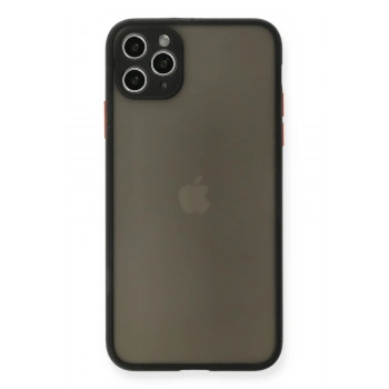 Mey İthalat®   iPhone 11 Pro Max Kılıf Montreal Silikon Kapak - Siyah