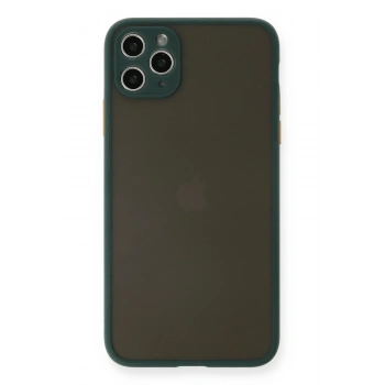 Mey İthalat®   iPhone 11 Pro Max Kılıf Montreal Silikon Kapak - Yeşil