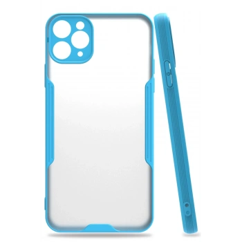 Mey İthalat®   iPhone 11 Pro Max Kılıf Platin Silikon - Mavi