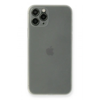 Mey İthalat®   iPhone 11 Pro Max Kılıf PP Ultra İnce Kapak - Beyaz